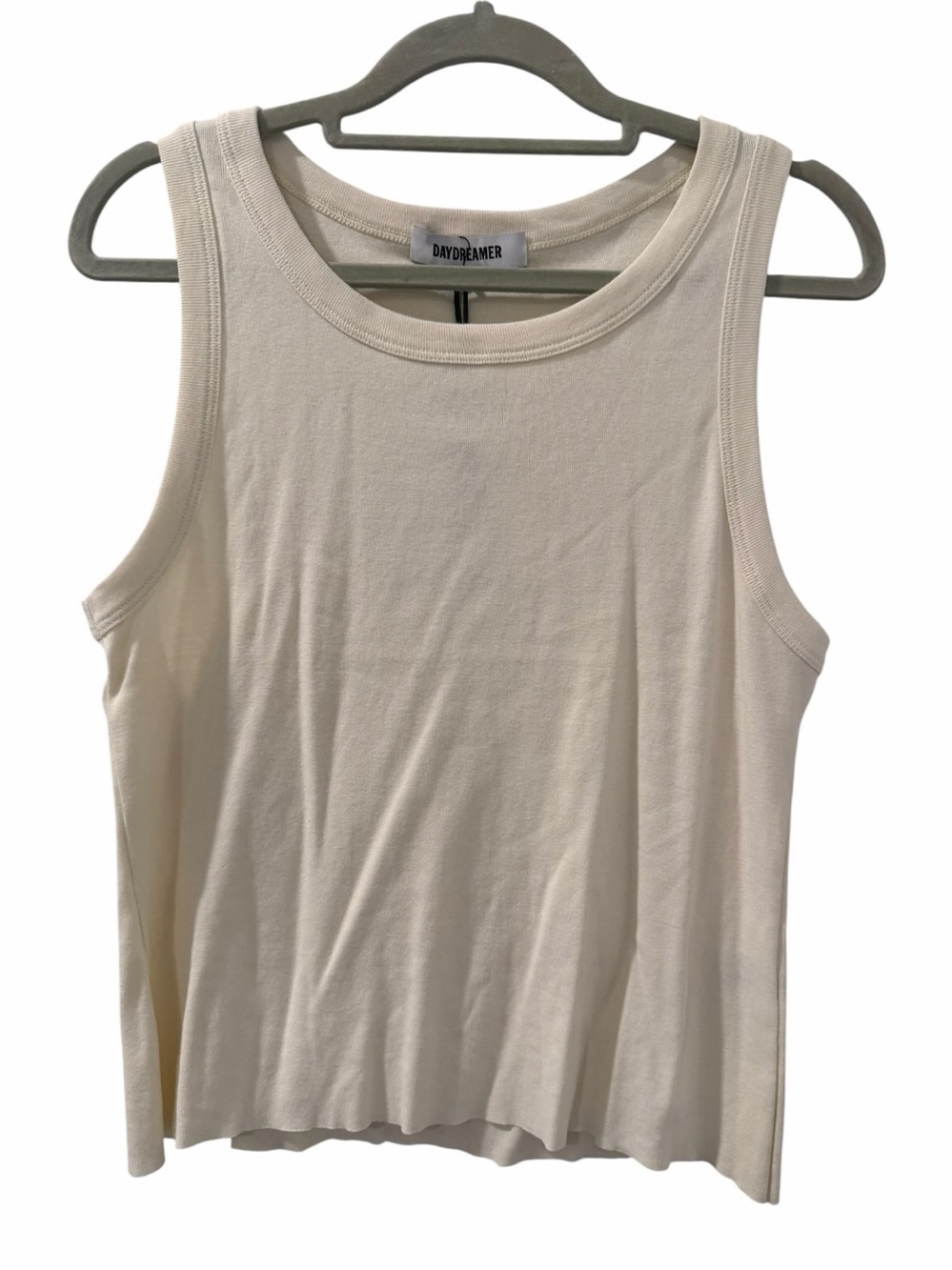 Daydreamer Essential Cotton Tank Top NWT Cream size medium